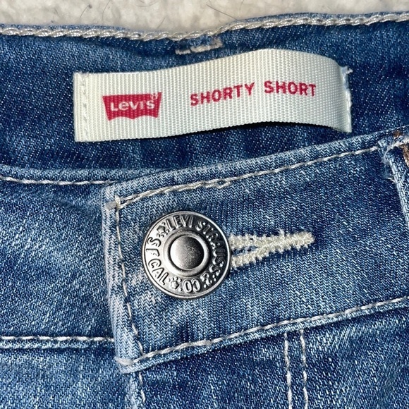 Levi’s Shorty Shorts Stretch Denim Comfy Strechy Size 16 Reg - Picture 4 of 6